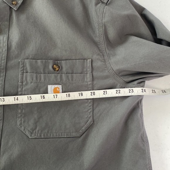 Carhartt Rugged Flex Rigby Relaxed Fit Button Down Shirt Long Sleeve Workwear - Picture 12 of 16